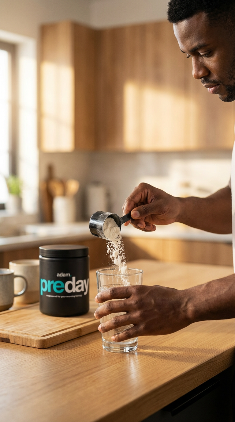 Morning routine with ADAM Pre-Day chrono-nutrition